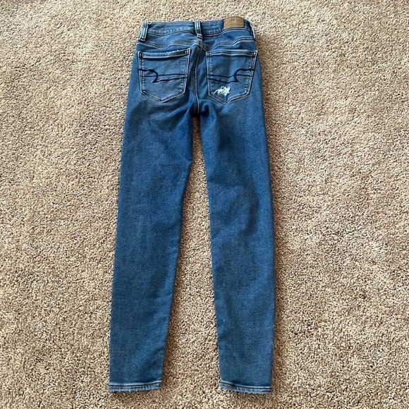 USED American Eagle Jeans, Size 00 Short Next Level Stretch - Picture 2 of 4